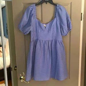 Thirty Thirty Liliac Puff Sleeve Mini Dress XL